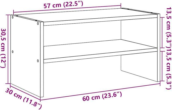 Produktbild vidaXL Schuhregal (60 x 30 x 30.50 cm)