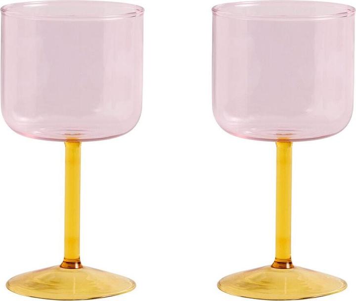 Produktbild HAY Kelchgl??ser im Duo TINT Hellrosa (25 cl, 2 Gläser, Rotweingläser)