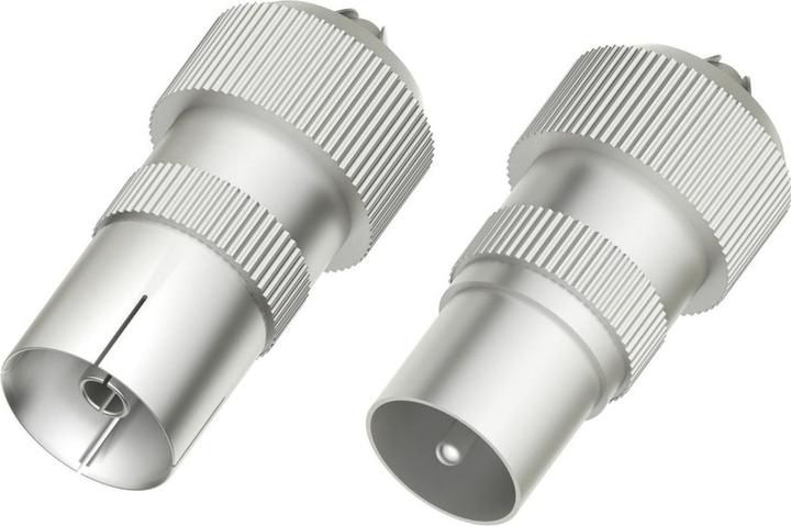 Actual product image Hama Coax set, metal, plug/coupling, screwable (Antenna cable)