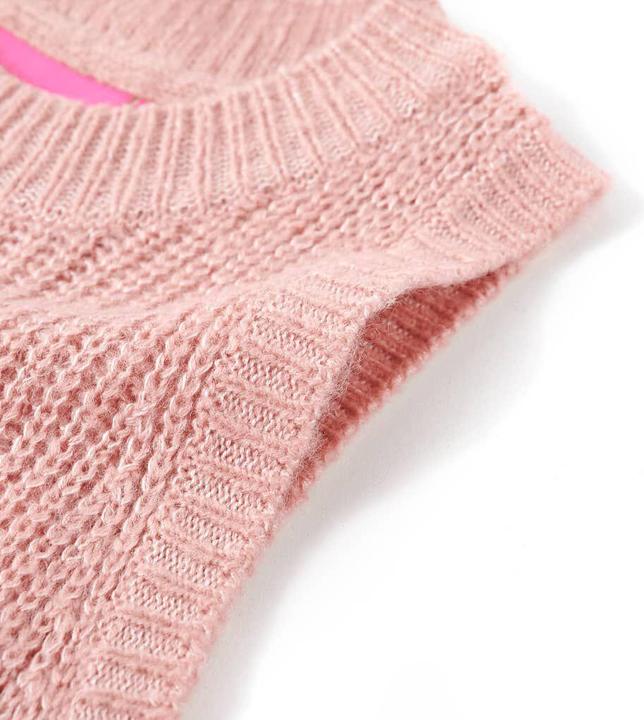 Produktbild VidaXL Kinder-Pulloverweste Gestrickt Hellrosa 140,Material: 67 (140)