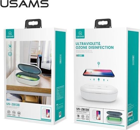 Productafbeelding Usams Sterylizator UV z ład. indukcyjną 10W biały/wit ZB138XDJ01 (US-ZB138)