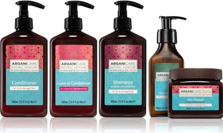 Image du produit Arganicare Coffret huile d'argan et beurre de karité - pour cheveux abîmés et colorés (Kit de soins capillaires)