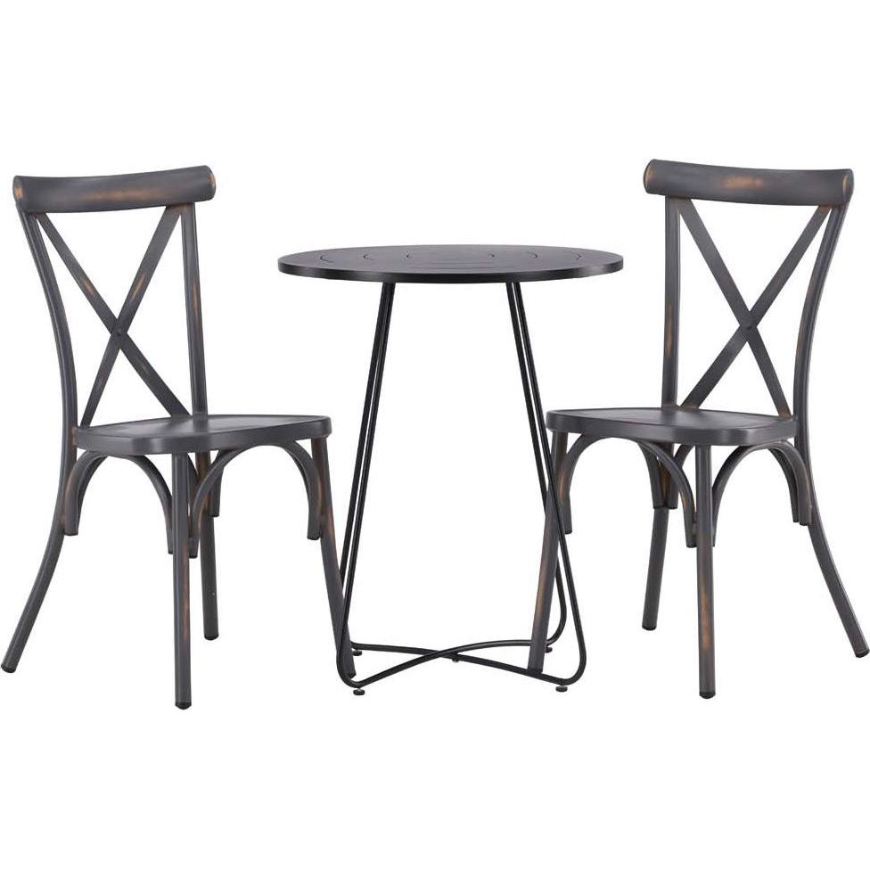 Ebuy24, Gartentisch + Balkontisch, Gartenset Bacong 3-teilig (60 cm)