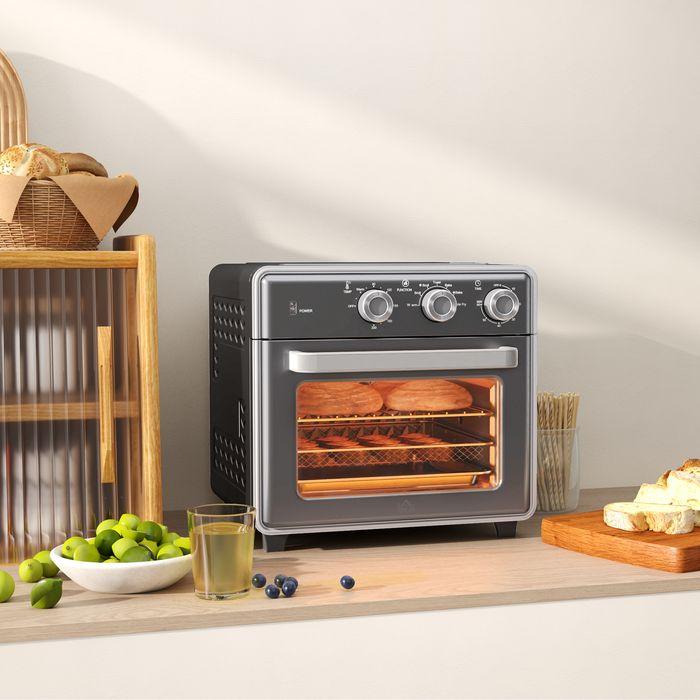 Immagine prodotto Swisshandel24 Minibackofen mit Umluft 20L Mini Ofen mit Backblech, Grillrost und Krümelblech, 90-230°C