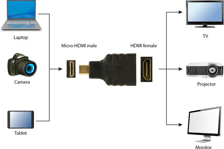 Actual product image Gembird HDMI Adapter (HDMI, Micro HDMI, 2 cm)