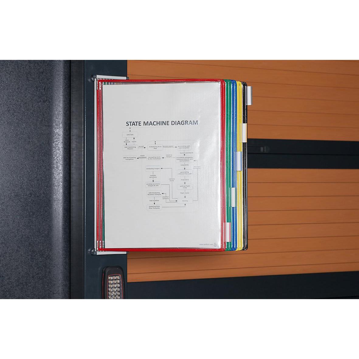 Thumbnail - Tarifold, Informationsschild, Sichttafelsystem 413609 DIN A3 farbsortiert mit 10 St. Sichttafeln