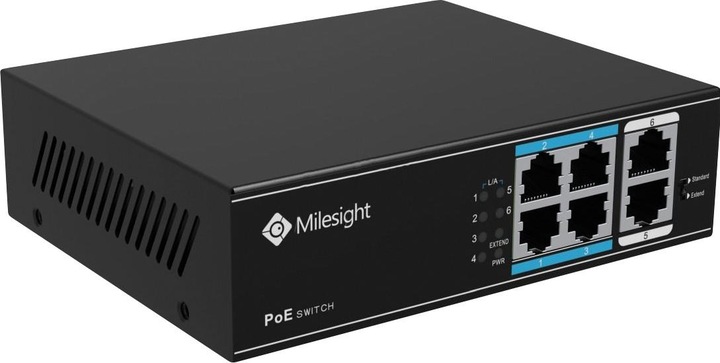 Produktbild Milesight 4-Port PoE Switch, MS-S0204-EL (4 Ports)