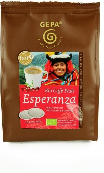Actual product image GEPA Cafe Esperanza coffee pods 100% Arabica