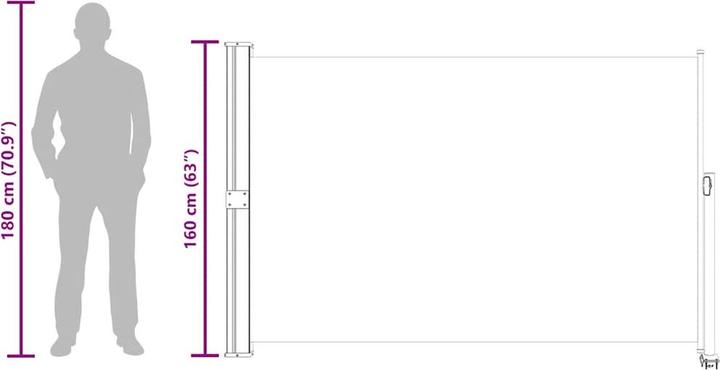 Produktbild vidaXL Seitenmarkise (3 m)