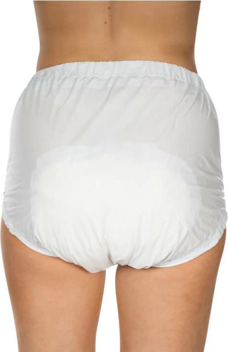 Actual product image Suprima PVC briefs buttonable for ladies & gents white (1 x, M)