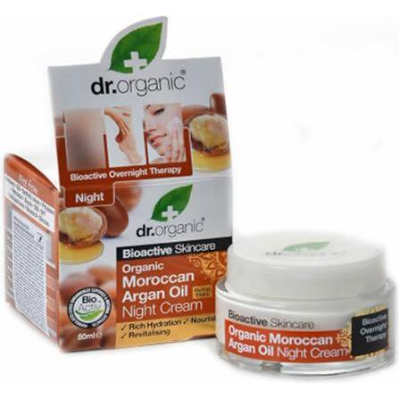 Dr. Organic, Gesichtscreme, Marokkanisches Arganöl Nachtcreme 50ml (50 ml, Nachtcreme)