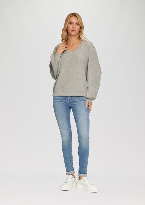 Produktbild S.Oliver Sweatshirt Scuba-Sweatshirt mit V-Ausschnitt (32)