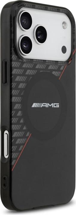 Actual product image Mercedes Case AMG Double Layer Transparent Rhombs MagSafe for iPhone 17 Pro Max black-red (Apple iPhone 17 Pro Max)