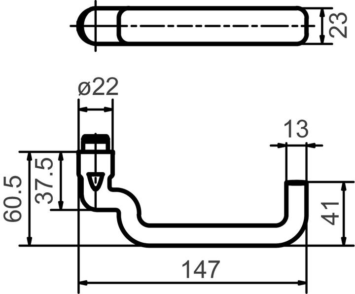 Actual product image Glutz Door handle hole parts 50041 Merkur (Door set)