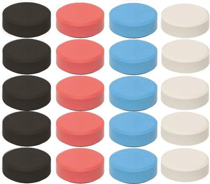 Rot, Weiss, Schwarz, Blau, farbsortiert