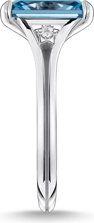 Produktbild Thomas Sabo Ring Blauer Stein Mit Mond & Stern (54, 925 Silber)