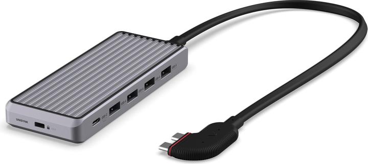 Produktbild Unisynk 10 port USB-C Hub 4K 60 Hz 100W Mac Grey (USB-C)