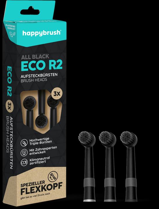 happybrush Toothbrush head R2 3 pieces (3 x)