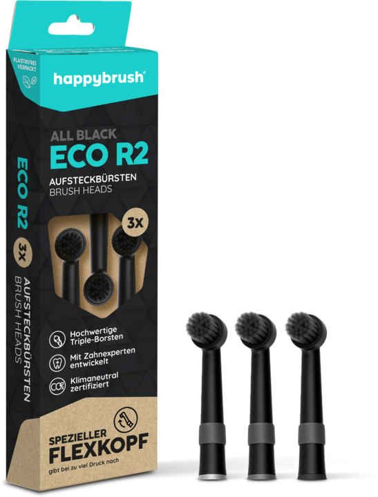 Produktbild happybrush Zahnbürstenkopf R2 3 Stück (3 x)