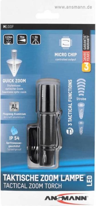 Actual product image Ansmann M100F LED Torch (10.40 cm, 115 lm)