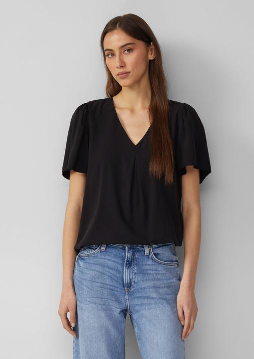 Produktbild S.Oliver Bluse Feminine Kurzarmbluse aus Viskose (34)