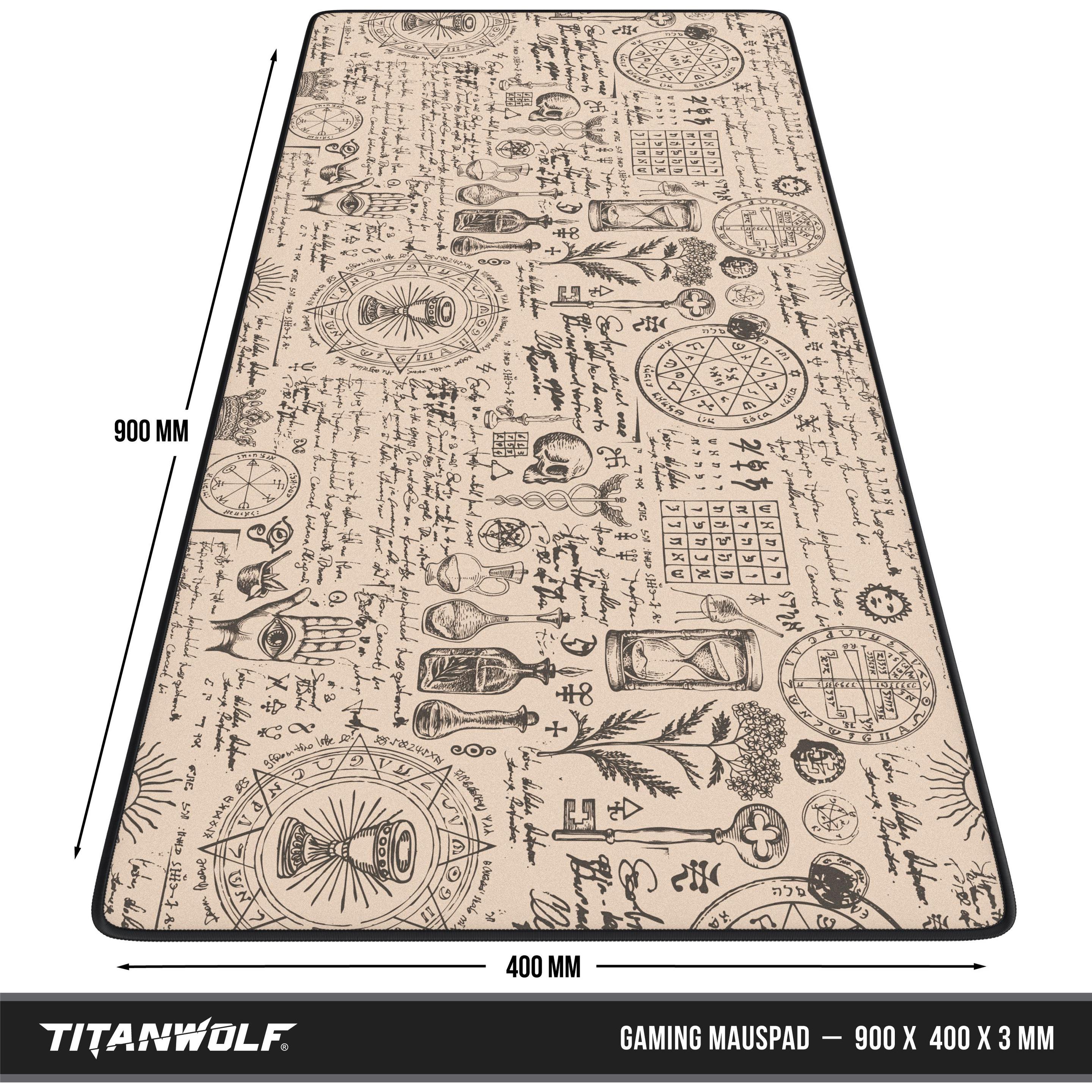 Thumbnail - Titanwolf Gaming Mauspad, 900 x 400mm XXL Mausmatte, verbessert Präzision & Geschwindigkeit, Alchemy (XXL), Mausmatte, S...