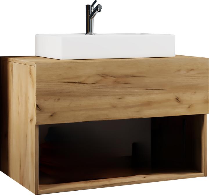 Actual product image VCM 2-piece bathroom block washbasin drawer "Lendas II" bathroom furniture