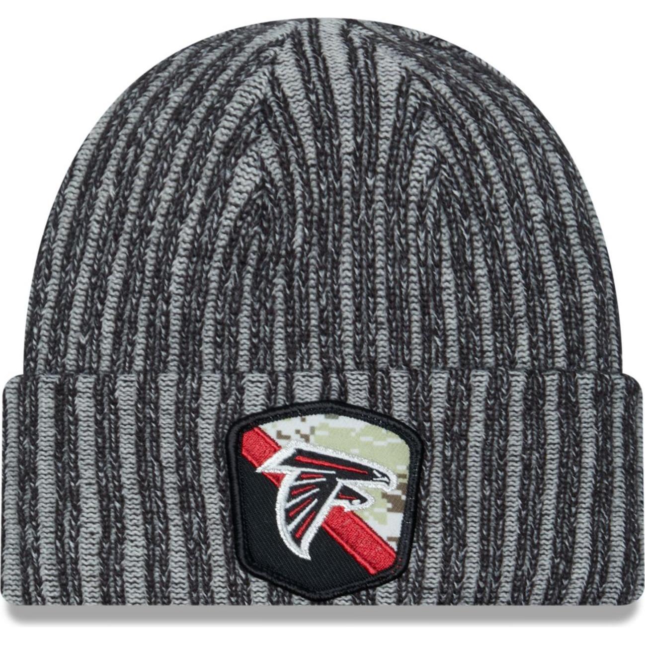 New Era, Herren, Mütze, NFL Salute to Service Wintermütze Atlanta Falcons, Schwarz