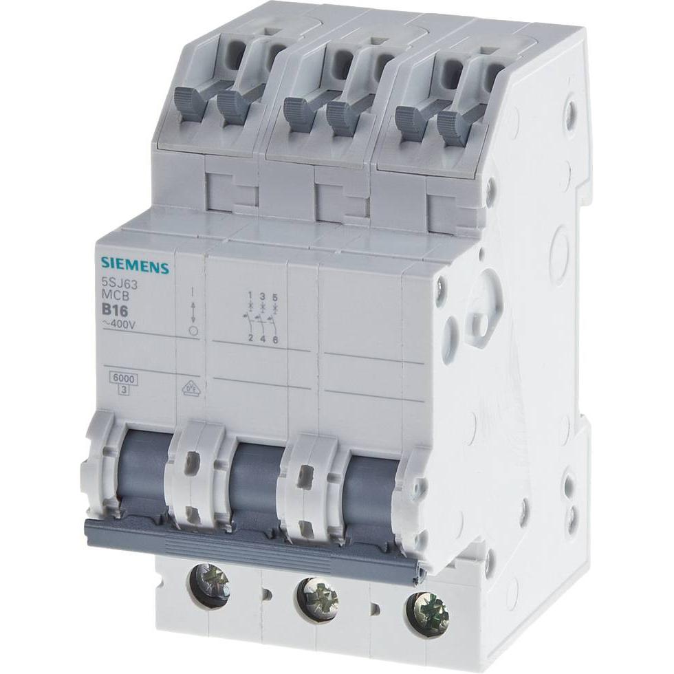 Siemens, Schutzschalter, Sicherungsautomat 3-polig 16A Typ C