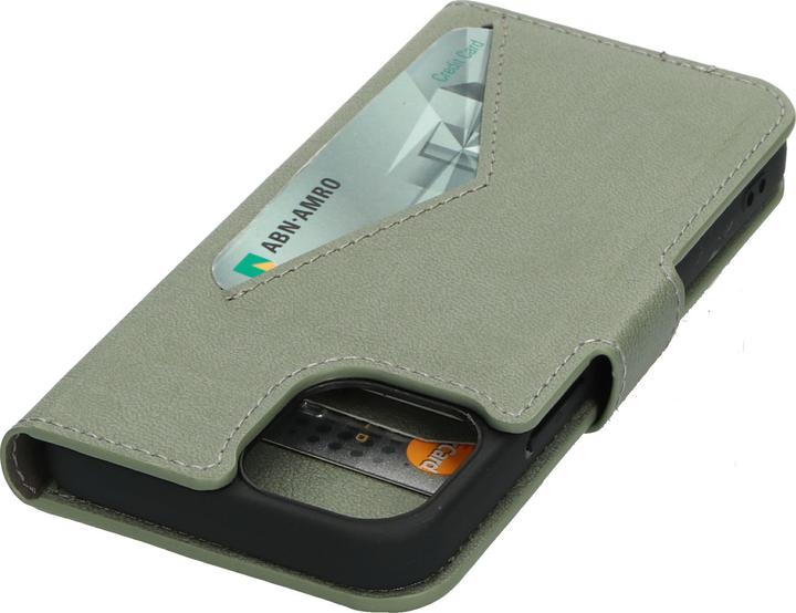 Produktbild Mobiparts Classic Wallet Case Apple iPhone 13 Mini Stone Green (Apple iPhone 13 mini)