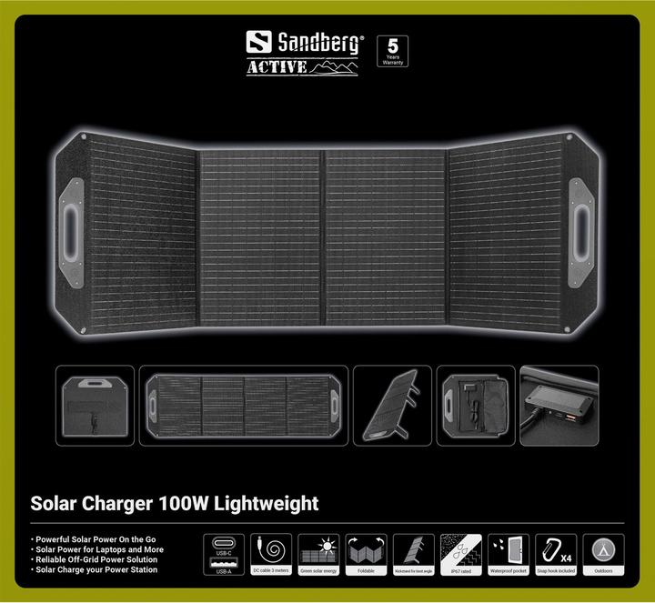 Actual product image Sandberg Solar Charger 100W LightWeight (100 W, 2.40 kg)