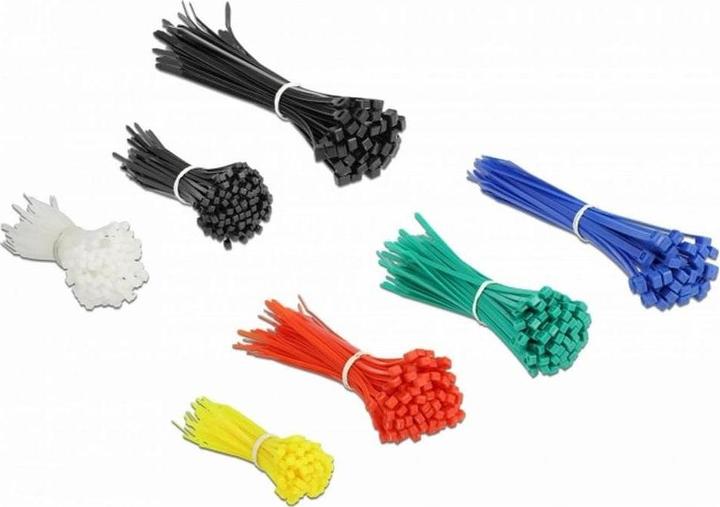 Immagine prodotto Delock Scatola di fascette 600 pezzi, colorate, assortite (Fascette in plastica, 300 mm, 600 pz.)
