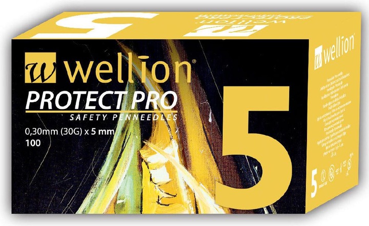 Image du produit Wellion Aiguilles de sécurité Protect Pro 8mm (Aiguilles de stylo + aiguilles jetables)