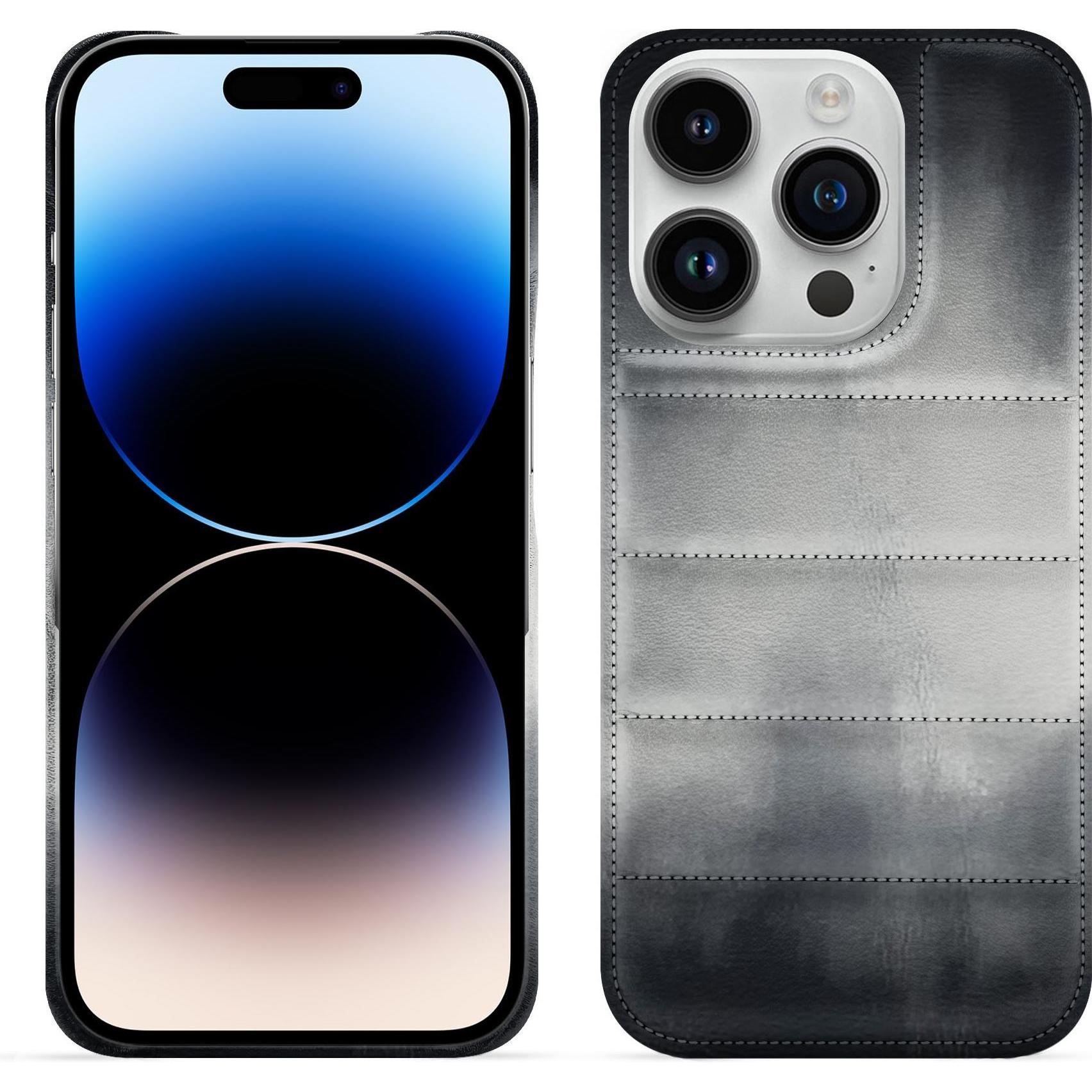 Noreve Lederschutzhülle (Apple iPhone 15 Pro), Smartphone Hülle, Grau