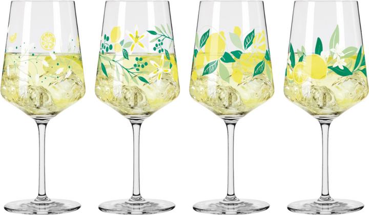 Ritzenhoff Aperitif-Glas SOMMERTAU F24 Limoncello Hugo 4er Set Inhalt je 544 ml (5.44 dl, 4 x, Aperitifgläser)