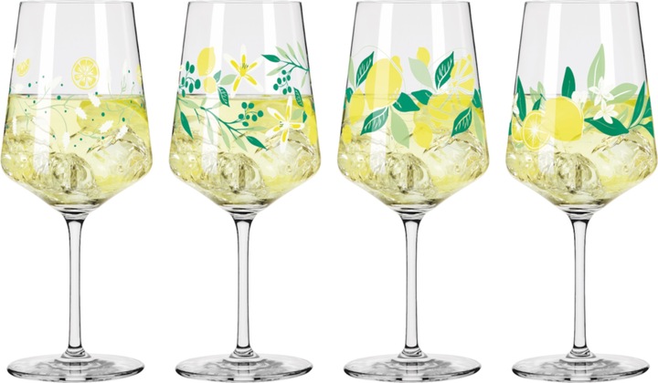 Image du produit Ritzenhoff Verre à apéritif SOMMERTAU F24 Limoncello Hugo Lot de 4 Contenu 544 ml chacun (5.44 dl, 4 x, Verres à apéritif)