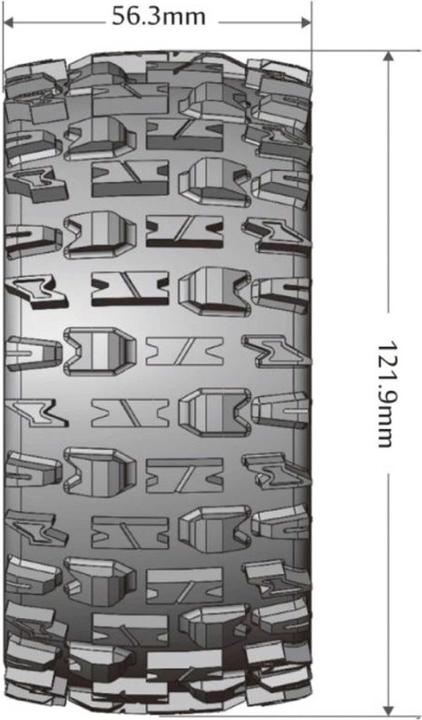 Actual product image Louise ST-Pioneer 1/10 MFT soft auf 2.8 BL-Felge schwarz 14mm (1/2) (2)