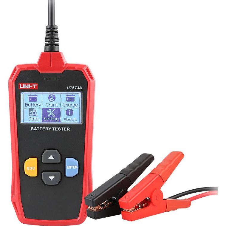 Uni-T UT 673A - Tester di batteria per alternatore e batteria del veicolo, Batterie + pile