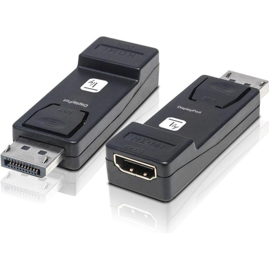 Techly IADAP DSP-2124K3 Passiver Videokonverter (HDMI, 5.86 cm), Data + Video Adapter, Schwarz