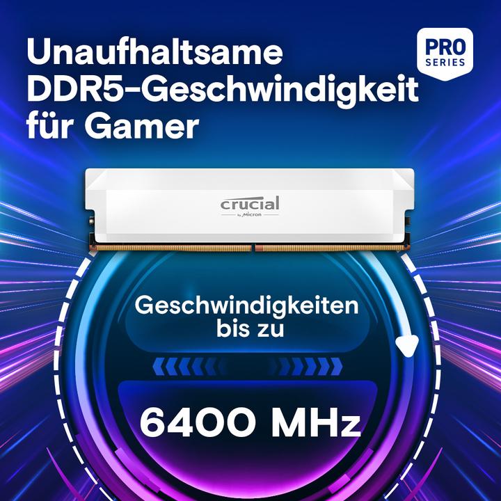 Produktbild Crucial Pro (2 x 32GB, 6400 MHz, DDR5-RAM, U-DIMM)