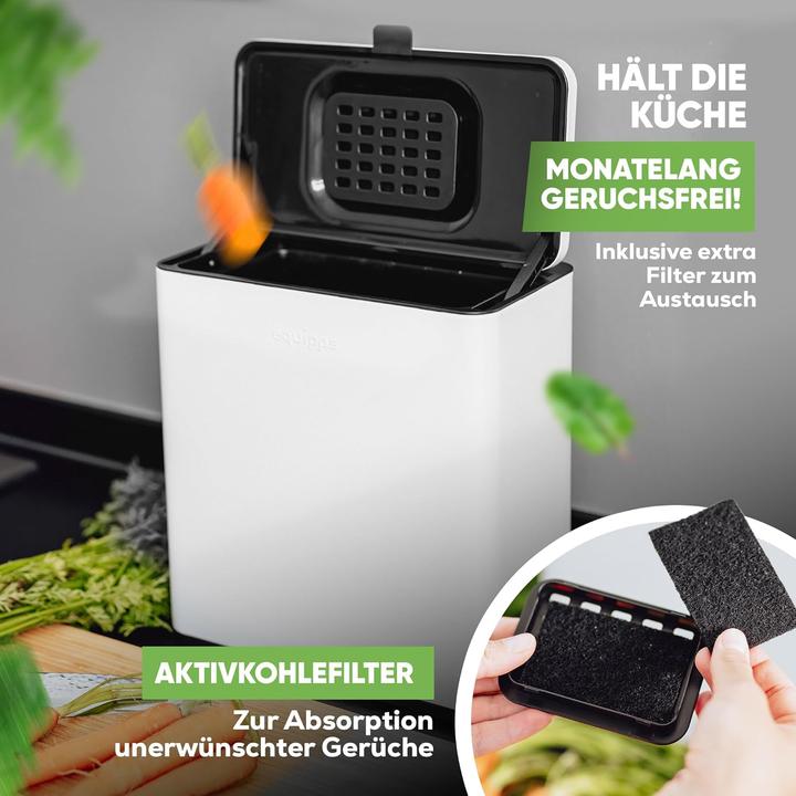 Immagine prodotto equipps Komposteimer mit Geruchsfilter (6 l)