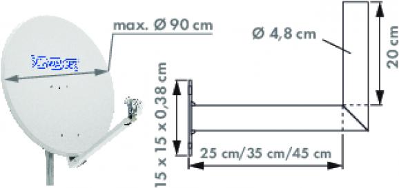 Actual product image Schwaiger WAH25A001 (Mirrors + antennas Mounting)