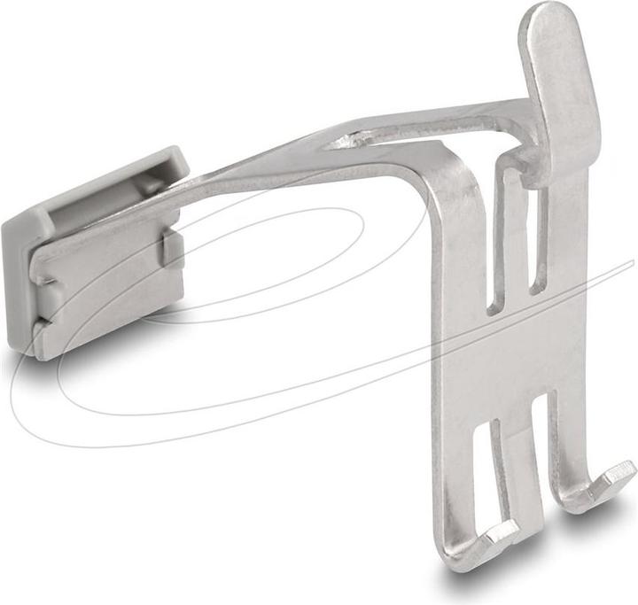 Actual product image Delock Keystone holder with labelling field 1 port for top-hat rail metal (Keystone module)