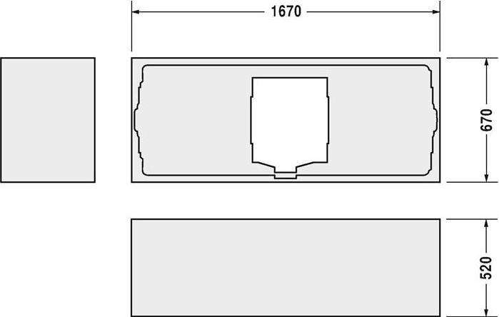 Produktbild Duravit Wannenträger D-CODE für 700097, 1700x700mm (170 cm, 167 cm)