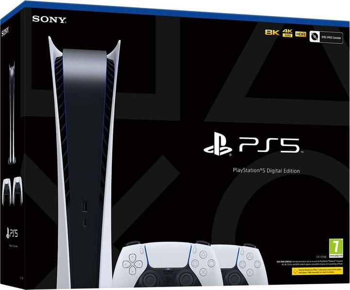Actual product image Sony PlayStation 5 Digital Edition - Two DualSense Wireless Controllers Bundle (PS5)