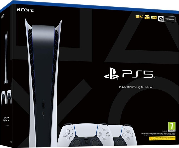 Image du produit Sony PlayStation 5 Digital Edition - Bundle de deux manettes sans fil DualSense (PS5)