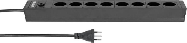 Steffen 19 Power strip 8x T13, Black (8 x, Type 13, 3 m)