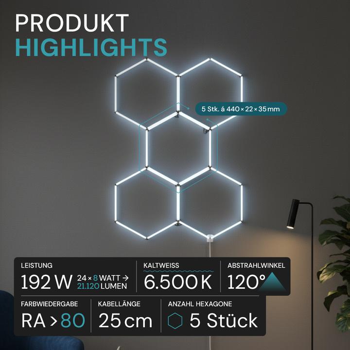 Image du produit Luxula HexaForm 5 pièces (21120 lm)