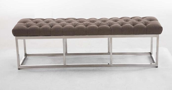 Actual product image Swisshandel24 Bench Amun Fabric E150, taupe (150 cm)