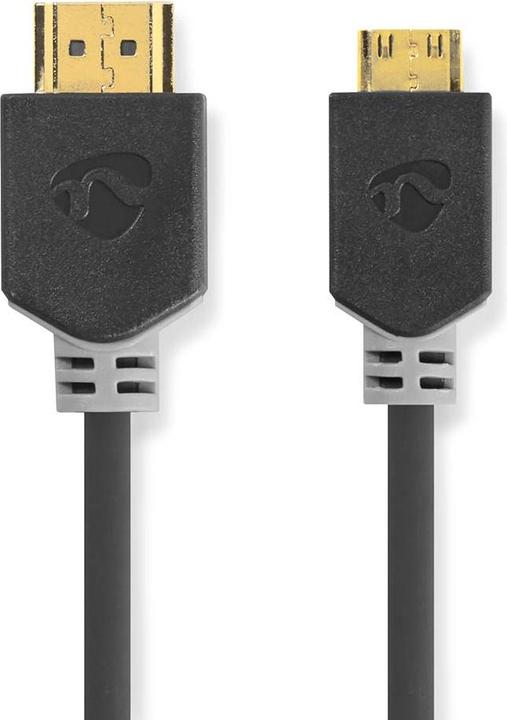 Nedis High Speed??HDMI T Cable with Ethernet HDMIT Male HDMIT Mini Male 4K@60Hz 18 Gbps 2.00 m (2 m, HDMI)